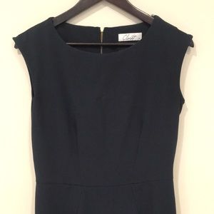 Size 14 Closet but fits like a 10-12 dark blue dress in excellent condition